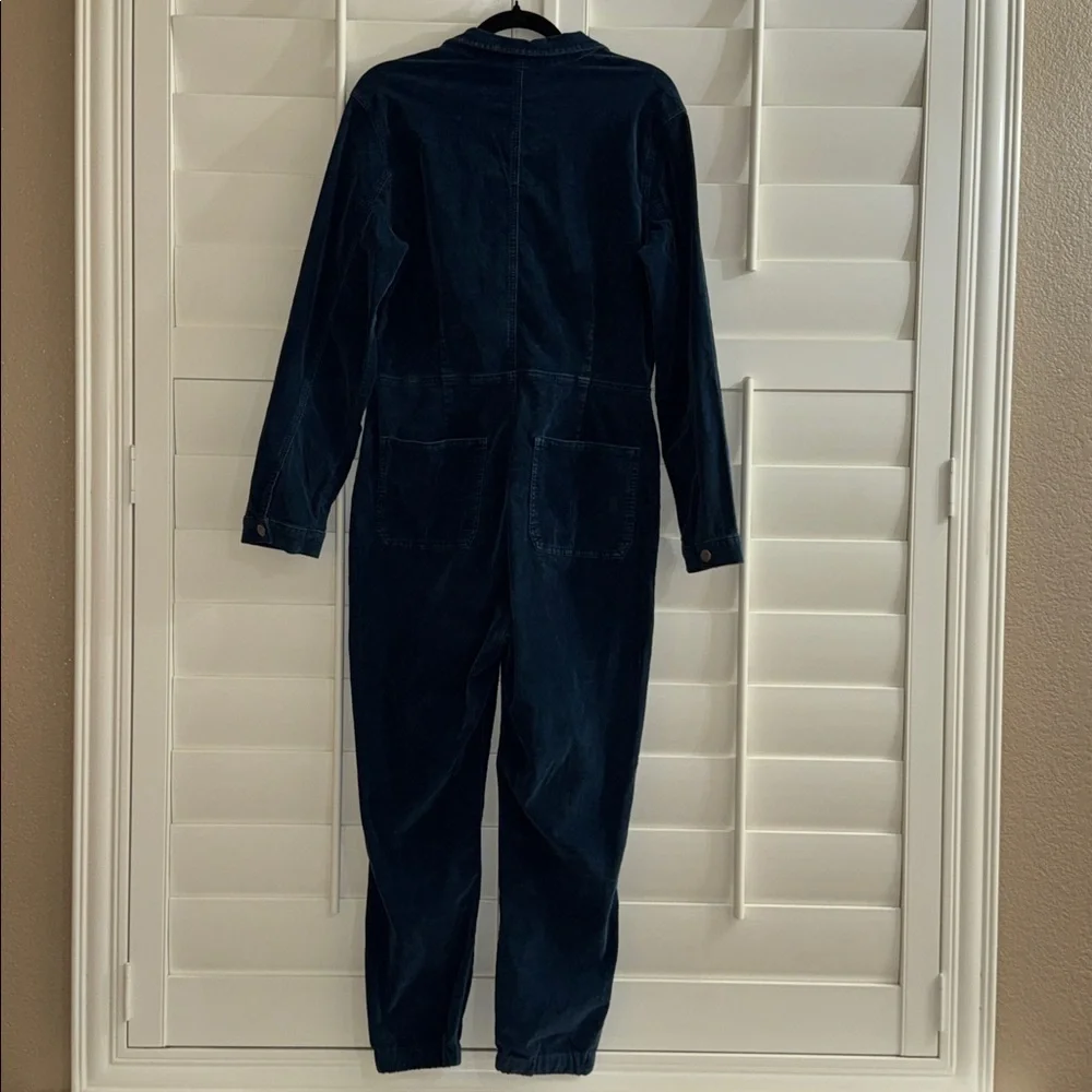 Free People Lennox Cord Jumpsuit Blue